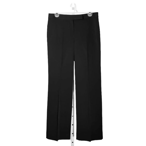 Brooks Brothers Women's Dress Pants Black Stretch Mid Rise Wide Leg Trousers 8 - Picture 1 of 7